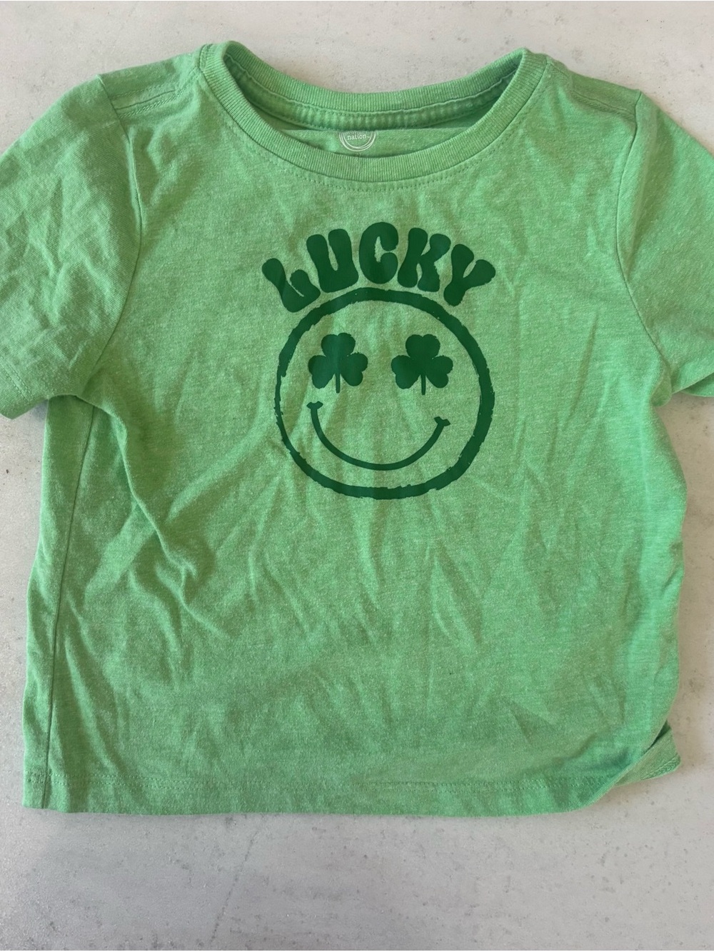 Kids' Lucky Clover Smile Tee - Green